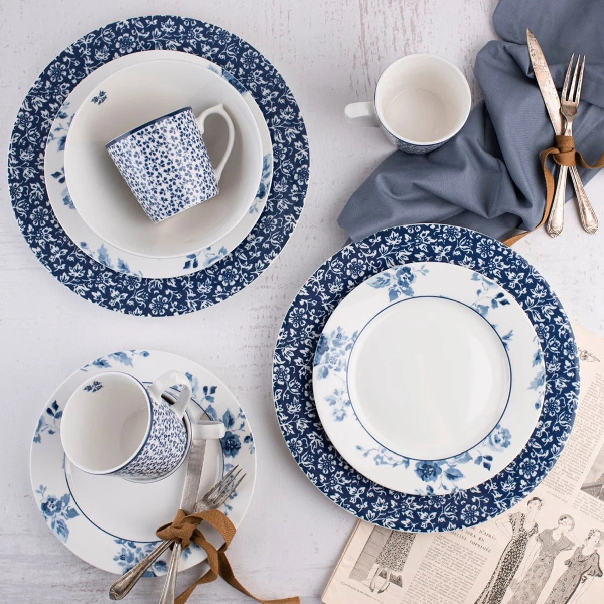 Laura Ashley 64 delig Serviesset (8 persoons serviesset)