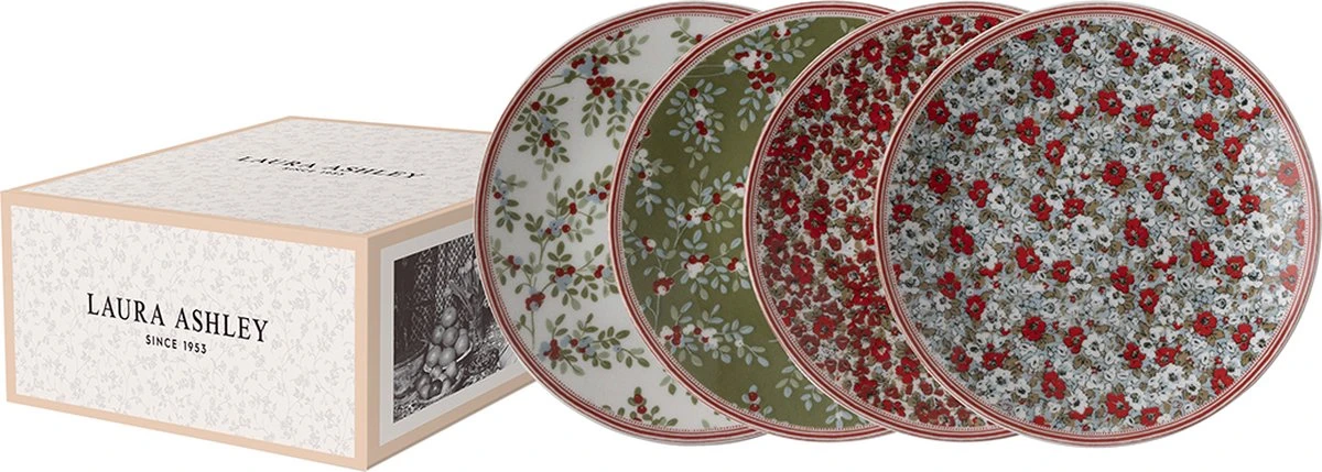 Laura Ashley Stockbridge Collectables - Laura Ashley Giftset 4 Petit Fours 12 cm